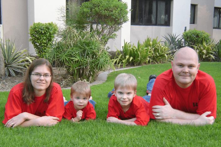 Angela, Luke, Nathan and Roy Verrips - Dubai 2008