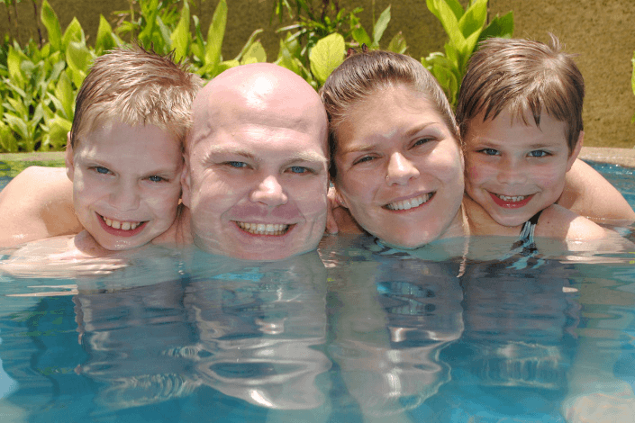Nathan, Roy, Angela and Luke Verrips - Abu Dhabi 2012
