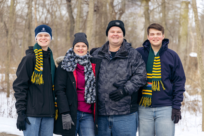 Nathan, Angela, Roy and Luke Verrips - Naperville, IL 2021